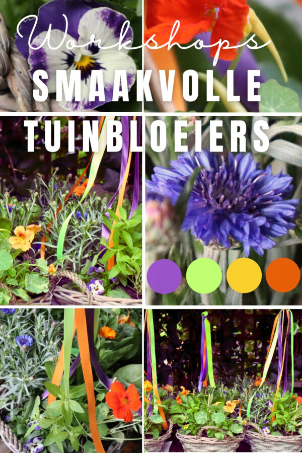 Manden smaakvolle tuinbloemen